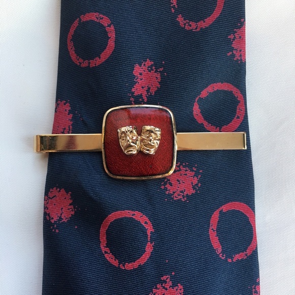 VTG Comedy and Tragedy Tie Bar and Cuff Link Set - Picture 10 of 10
